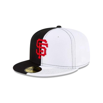 Black San Francisco Giants Hat - New Era MLB Split Crown 59FIFTY Fitted Caps USA1830264